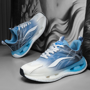 Zapatos Deportivos Casuales Cómodos para Hombre con Cordones, Diseño a Rayas para Primavera, Verano y Otoño, Estilo para Correr y Caminar, Tejido de Malla y Algodón - Product Image 5