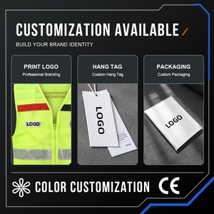 Gilet di Sicurezza Alta Visibilità 100% Poliestere a Rete 360 °   Nastro Riflettente Modificabile con Velcro Laterale OEM Vendita all'Ingrosso - Product Image 3