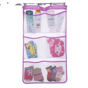 <b>Large</b> Bath Toy Storage Bag with Strong Suction Cups Baby Toy Organizer Foldable Hanging Design Fabric Material-stock <b>Square</b> - Product Image 1