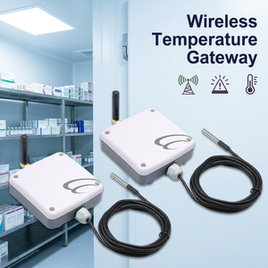 Capteur de température de réfrigérateur à distance Iot 2 ensembles thermomètre sans fil réfrigérateur congélateur température alarme enregistreur de température - Product Image 1