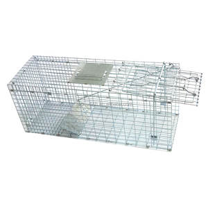 Piège à animaux humain - Cage en métal galvanisé/peint en poudre robuste pour renards et ratons laveurs |   Contrôle des nuisibles écologique et imperméable - Product Image 2