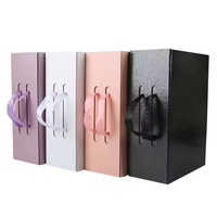 Caja de Regalo Magnética de Lujo, Portátil y Reciclable, de Cartón Rígido con Logotipo en Relieve, Forro de Esponja y Cartón