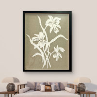 Vente en gros directe : Peinture décorative en pâte à papier tissée à la main, cadre carré en papier Xuan écologique, décoration d'intérieur en relief 3D