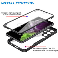 360 tam koruma Samsung kılıfı Galaxy Galaxy S24 S23 Ultra S22 artı A32 A51 A71 Galaxy A72 A53 A73 darbeye dayanıklı yumuşak şeffaf kapak