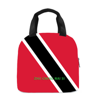 Sac à lunch isotherme avec drapeau de Trinité-et-Tobago, parfait pour la maternelle, l'école, le travail, les voyages, les pique-niques, facile à transporter