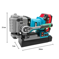 Kit de perceuse magnétique sans balais 20V avec batterie lithium 4.0Ah, machine de perçage industrielle portable sur base, OEM
