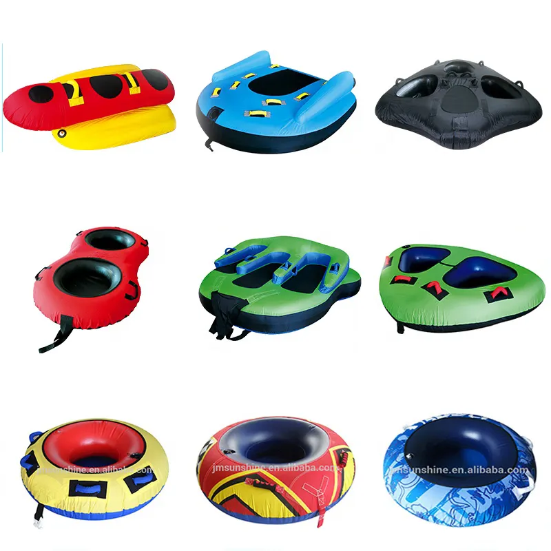 सनशाइन गर्म उड़ान मछली पकड़ने के लिए पानी स्की ट्यूब Towable Inflatable Watersport नाव Towable 3 व्यक्ति का उपयोग