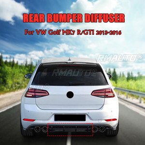 MK7 <b>Car</b> Rear Bumper Lip <b>Diffuser</b> Spoiler for Volkswagen for VW Golf 7 MK7 GTI/R R Line 2013-2016 Chassis Spoiler Deflector - Product Image 1