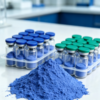 Poudre de Tripeptide-1 de Cuivre GHK-Cu à 99% de pureté, matière première cosmétique, poudre lyophilisée 30mg 50mg, approvisionnement direct usine