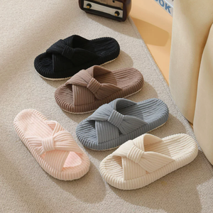 Nuove Pantofole in Velluto a Coste con Suola Spessa, Calde e Confortevoli per <span class=keywords><strong>Casa</strong></span>, per Uomo e <span class=keywords><strong>Donna</strong></span> - Offerta Speciale - Product Image 4