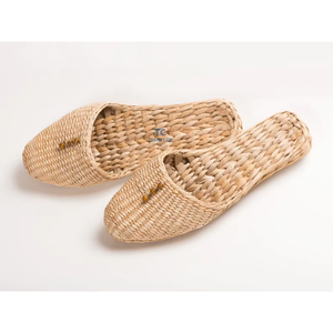 รองเท้าแตะผักตบชวาทำมือสำหรับในร่มรองเท้าฟางรองเท้าแตะผักตบชวาใส่ในบ้านเป็นมิตรกับสิ่งแวดล้อม - Product Image 6