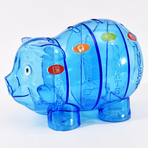 Wooden Clear Piggy Bank For Kids - Large Savings Bank For Coins & Bills