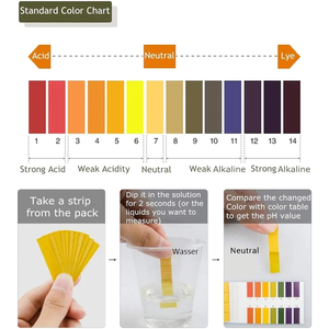 กระดาษทดสอบวัดค่า pH ในน้ำน้ำลายในปัสสาวะ1-14สำหรับ<span class=keywords><strong>ตรวจ</strong></span>สอบค่า pH ในอาหารสัตว์และอาหาร - Product Image 1