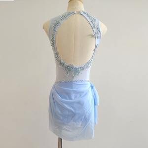 LIUHUO Abito da Danza Lirica per Ragazze, Vestito da Pole Dance di Lusso con Luci per Competizioni, Blu Chiaro Personalizzabile BD9385 - Product Image 3