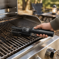 Brosse de nettoyage pour barbecue électrique, rechargeable par USB, en acier inoxydable, pour grille de barbecue extérieure