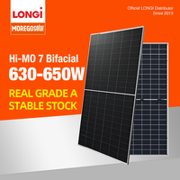 Panneau solaire bifacial à double vitrage Longi Solar Hi-MO7 de type N, 650W, 645W, 640W, 635W, 630W, 625W, 620W, modules photovoltaïques haute performance