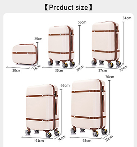 Biểu Tượng Tùy Chỉnh Thấp Moq Cổ Điển Mang Theo Trên Hành Lý Bộ 2 Mảnh Vali Cho Phụ Nữ Với Bánh Xe Phổ Quát - Product Image 2