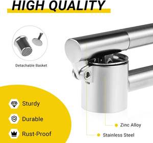 Hot Selling Home and Kitchen <strong>Garlic</strong> Mincer Crusher Multi-Function Manual Metal Zinc Alloy <strong>Garlic</strong> <strong>Press</strong> - Product Image 6