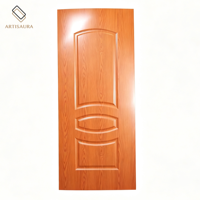 Revêtement de porte en mélamine 3 mm 4 mm, MDF, grain de bois naturel pour portes intérieures de chambre, hôtel, bureau, supermarché, hôpital