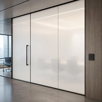 Cloison de séparation en verre de confidentialité commutable PDLC insonorisée et stratifiée pour bâtiments commerciaux – Cloisons intérieures en verre trempé de sécurité