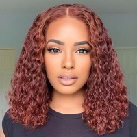 Perruque brésilienne en cheveux humains, ondulations profondes, avec dentelle transparente HD 13x4, 13x6 et fermeture 5x5 pour femmes