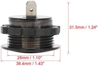 Testeur étanche DC 12V 24V, jauge de tension ronde, voltmètre numérique LED pour voiture avec interrupteur tactile