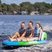 Personnalisable conçu eau gonflable 3 personnes remorquable Tube gonflable eau canapé bateau remorquables Tubes pour bateaux Sports nautiques