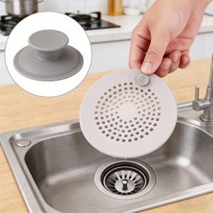 Filtre de vidange d'évier en silicone avec ventouses pour salle de bain et cuisine, couvercle de drain de douche, bouchon en silicone - Product Image 5