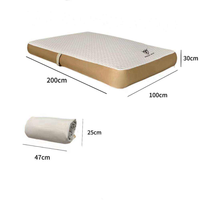 Matelas gonflable brossé en TPU, lit d'air brossé interne résistant à la déformation, tapis de couchage de camping portable et pliable