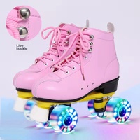 Sports de plein air double rangée les chaussures de patinage enfants quatre patins adultes patins à roulettes chaussures