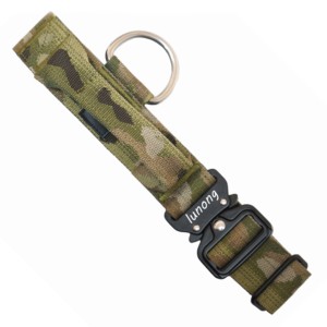 Lunong Luxury Custom Camouflage <b>Dog</b> <b>Collar</b> Tactical Design Metal Plate Nylon Material Color Options for Heavy Duty Pet Training - Product Image 2