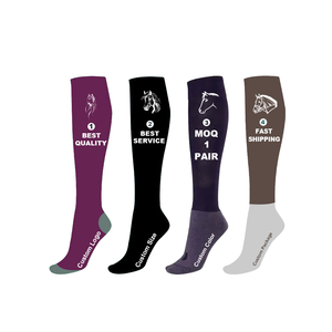 Wholesale Custom Logo Equestrian <b>Socks</b> – Comfortable Knee High Horse Riding Boot <b>Socks</b> Unisex for Riding Sports - Product Image 1