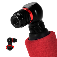 PRO-STAR Mini gonfleur de vélo d'urgence 2-en-1 en alliage d'aluminium pour valves Schrader/Presta, pompe de réparation de pneus >160 PSI avec cartouche de CO2 de 16g