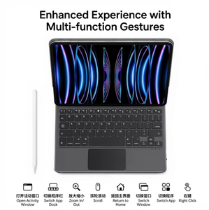 Teclado Magnético Flotante con Succión para <span class=keywords><strong>iPad</strong></span> Compatible con <span class=keywords><strong>iPad</strong></span> Pro de 11/12.9/10.9/13 Pulgadas M2 M4 - Product Image 6