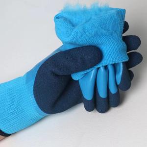 Guantes DE TRABAJO cálidos y gruesos de invierno de Cachemira baratos, guantes de protección contra el frío de invierno de espuma de látex de Doble Inmersión impermeables anticongelantes - Product Image 2