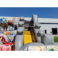 Château gonflable commercial en PVC, thème chevalier médiéval, avec toboggan, pour enfants, idéal pour la location événementielle et les fêtes