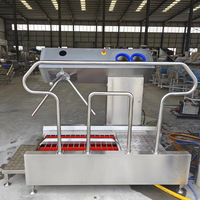 Machine de nettoyage de chaussures et bottes pour ouvriers d'usine, équipement de désinfection et de séchage portatif pour personnel agricole