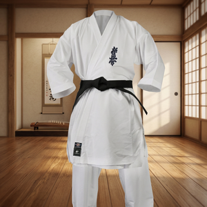 Kimono de karaté en coton durable et personnalisable pour adultes et enfants, tenue d'arts martiaux avec ceinture Kyokushin (unisexe) - Product Image 3