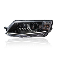 Ensemble de phares pour Skoda Octavia A7 2015-2017, avec feux de jour (DRL) à sourcils blancs et clignotants séquentiels, phare de voiture, feu stop