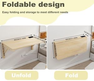 Wandmontierter Platzsparender Stahl-Klapptisch mit Halterung für Heimbüro-Computertische Anpassbare Größe & Farbe - Product Image 4