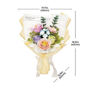 Robotime Rokr US magazzino fai da te Kit regalo fatto a mano AF01J primavera tempo Bouquet <span class=keywords><strong>arte</strong></span> floreale 3D <span class=keywords><strong>puzzle</strong></span> di plastica - Product Image 3