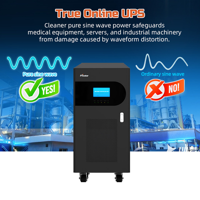 ROHS Certified 60KVA 80KVA 100KVA  120KVA 200KVA 3Phase 60Hz Industrial UPS LCD Display Backup Power for Factory Data Center