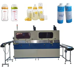 Hot Sales Automatic Screen Printing Machine with uv drying for plastic Tube baby feeding bottle silk screen printing machine