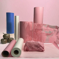Papier d'emballage en nid d'abeille rose pour l'emballage de cadeaux et le rembourrage antichoc dans les boîtes d'expédition et pour les articles fragiles