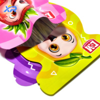 Op maat gemaakte holografische gestanste fruitvormige hitteverzegelde plastic snoepverpakking van Mylar, snackverpakking voor snoep