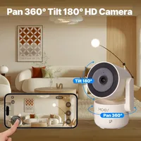 MOESTuya kamera keamanan dalam ruangan, video HD 4MP Pan/Tilt kamera keamanan pintar baterai Android WiFi OLED inframerah penglihatan malam deteksi suara gerak