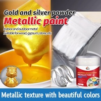 Peinture industrielle métallique or et argent pour la rénovation du fer forgé, de l'acier et des carreaux, application au pinceau, antirouille