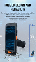 PDA de mano resistente Android 11 con lector de código QR NFC 2D y escáner de código de barras para teléfonos móviles versión Android> = 2