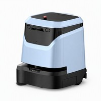 Robot de nettoyage de sols commerciaux 4-en-1 : balayage, lavage, aspiration, poussée de poussière, contrôlé par application, recharge automatique, évacuation automatique des débris
