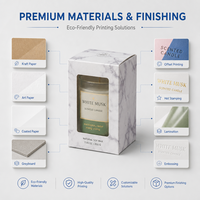 Boîte d'emballage pliable écologique et recyclable pour bougies parfumées avec fenêtre, idéale pour cadeaux, stockage de marque, livraison rapide ODM